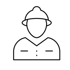 Engineer Vector Icon easily modified


