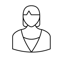 Female Vector Icon easily modified

