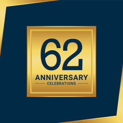 62th anniversary celebration logo design. Vector Eps10