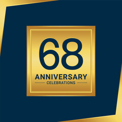 68th anniversary celebration logo design. Vector Eps10