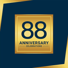 88th anniversary celebration logo design. Vector Eps10