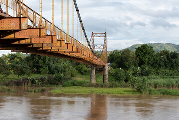 Iron Bridge in Kon Tum - Vietnam