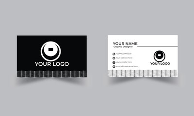 simple business card Minimal Individual Business Card Layout Modern Business card Design Vector business card template. Visiting card for business and personal use. Modern presentation card with compa © BilkisJahan