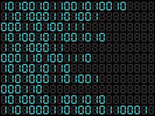 サイバーパンクなバイナリの背景　横位置　ターコイズブルー