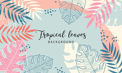 background with tropical leaves © Nartco