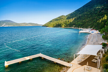 Njivice beach in the Bay of Kotor