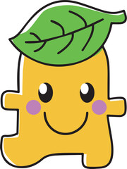 葉っぱのキャラクターイラスト
