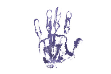 Fototapeta premium print of the human palm hand isolated, personal identity sign