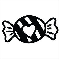 Candy icon, suitable for graphic design element and logo