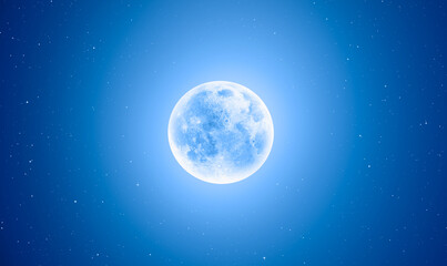 Full  Moon in the space 