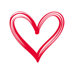 a bunch of hearts drawn in red ink. illustration pack