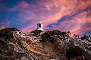 lighthouse on the rock in Rottnest island