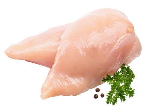 Raw chicken meat isolated