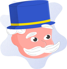 Old man in hat thinking