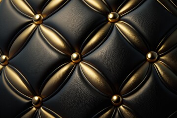 capitone tufted textile leather background AI generated