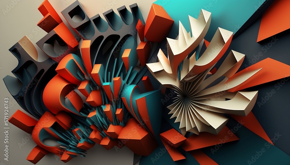 Wall mural 3d abstract realistic background