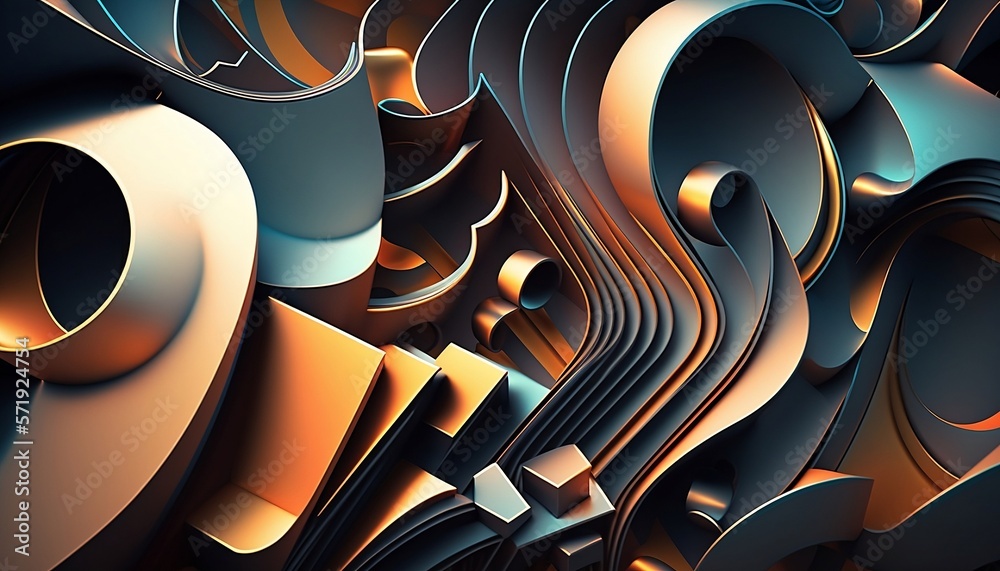 Sticker 3d abstract realistic background
