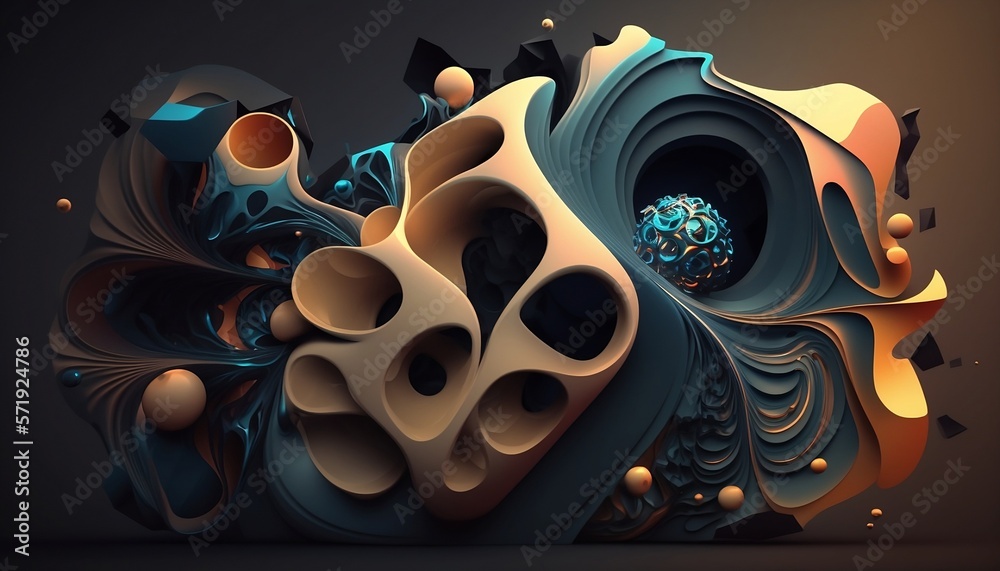 Wall mural 3d abstract realistic background