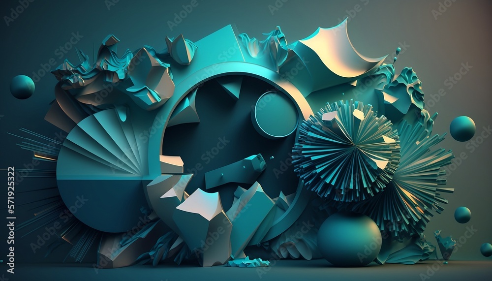 Wall mural 3d abstract realistic background