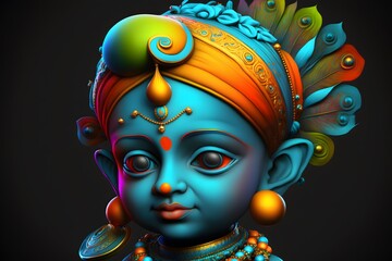 lord krishna created using AI Generative Technology