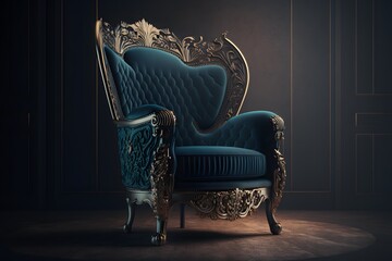 luxury armchair created using AI Generative Technology