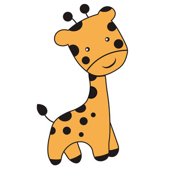 Animal illustration. Giraffe vector 