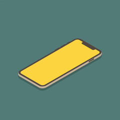 Smartphone isometric vector illustration. Flat design