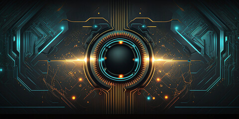 technology background with circles