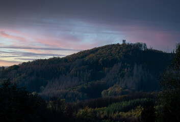 sunset in the mountains