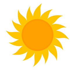 Sun icon symbol. Vector illustration.