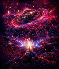 Fractal background with space