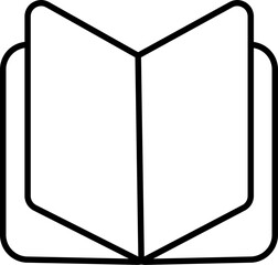 book minimal icon in vector