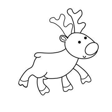 Coloring book for kids deer