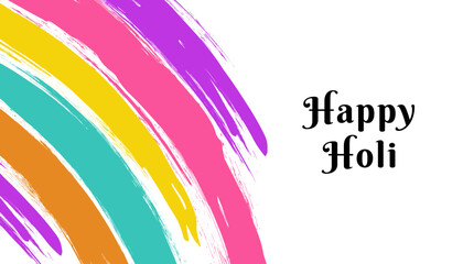 Obraz premium Happy Holi Background with colorful brush.