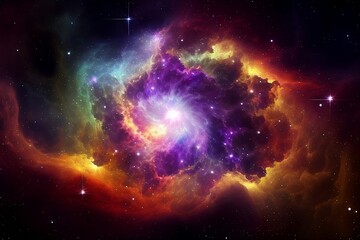 Fototapeta premium Colorful Galaxy – Generative AI