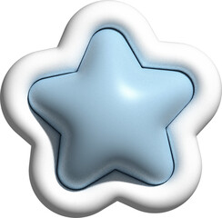 cute pastel 3d star decoration