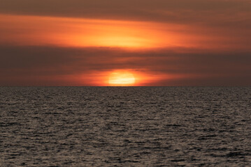 Obraz premium Beautiful sunset at Natai beach.