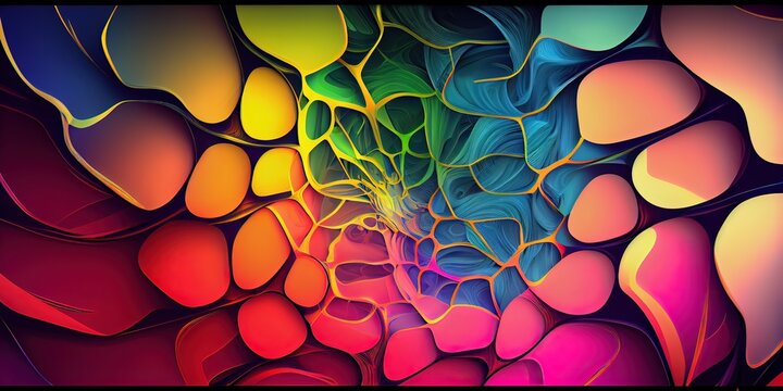 Multicolored Abstract Illustration, Digital Art, Colorful, CGI