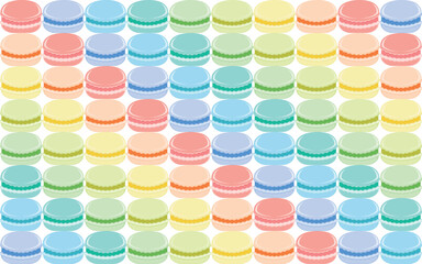 整列したマカロンの背景