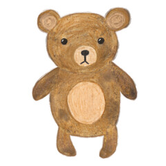 Bear isolated on white background. watercolor illustration