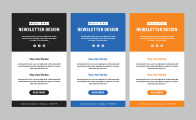 Email Newsletter Layout and Email Promotion Design