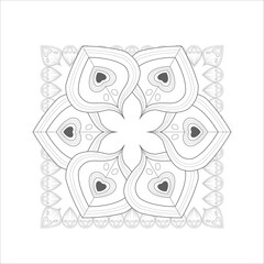 Delightful coloring page for mindful relaxation of the adult. Colouring page for therapy practice. Coloring sheet for fun project