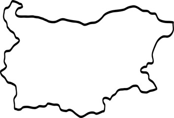 doodle freehand drawing of bulgaria map. - obrazy, fototapety, plakaty