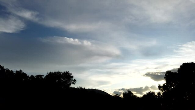 Time lape sunset in the mountains, Guasca, Colombia 