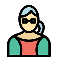 Lady Vector Icon easily modified

