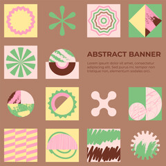 Geomertry Design Figure Abstract Bauhaus Banner Creative Square