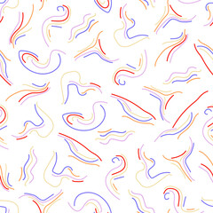 Seamless pattern colored lines in abstract style. Modern minimal wallpaper.