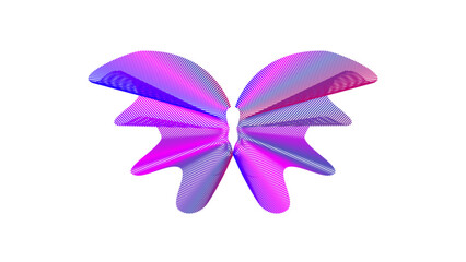 Concept of metaverse, virtual reality experience with abstract sphere, Shiny abstract butterfly futuristic wave vector illustration eps10 lines technology backgound