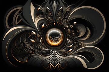 abstract black design created using AI Generative Technology