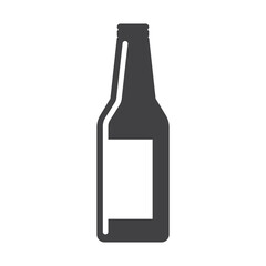 glass bottle, solid icon